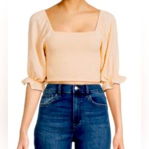 BCBGENERATION Smocked Crop Top Sz. L